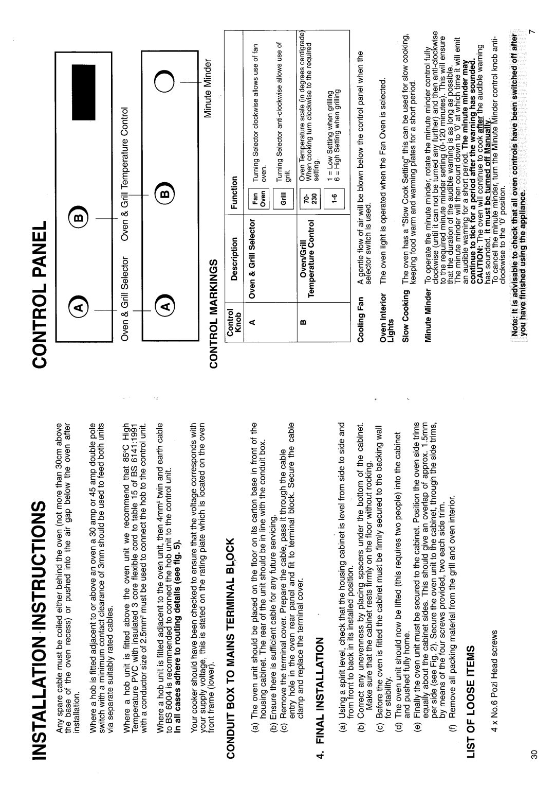 Hotpoint BS11 MK2 manual 