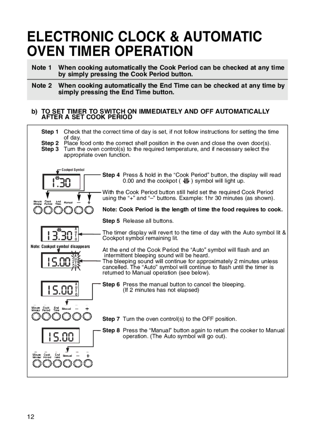 Hotpoint BS41X manual Cookpot Symbol 