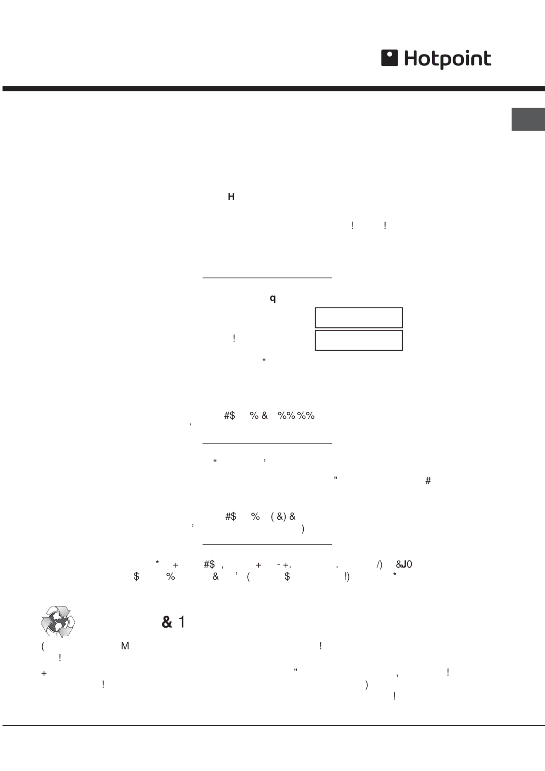 Hotpoint BS43W/1, BS43B/1, BS43K/1 manual After Sales Service 