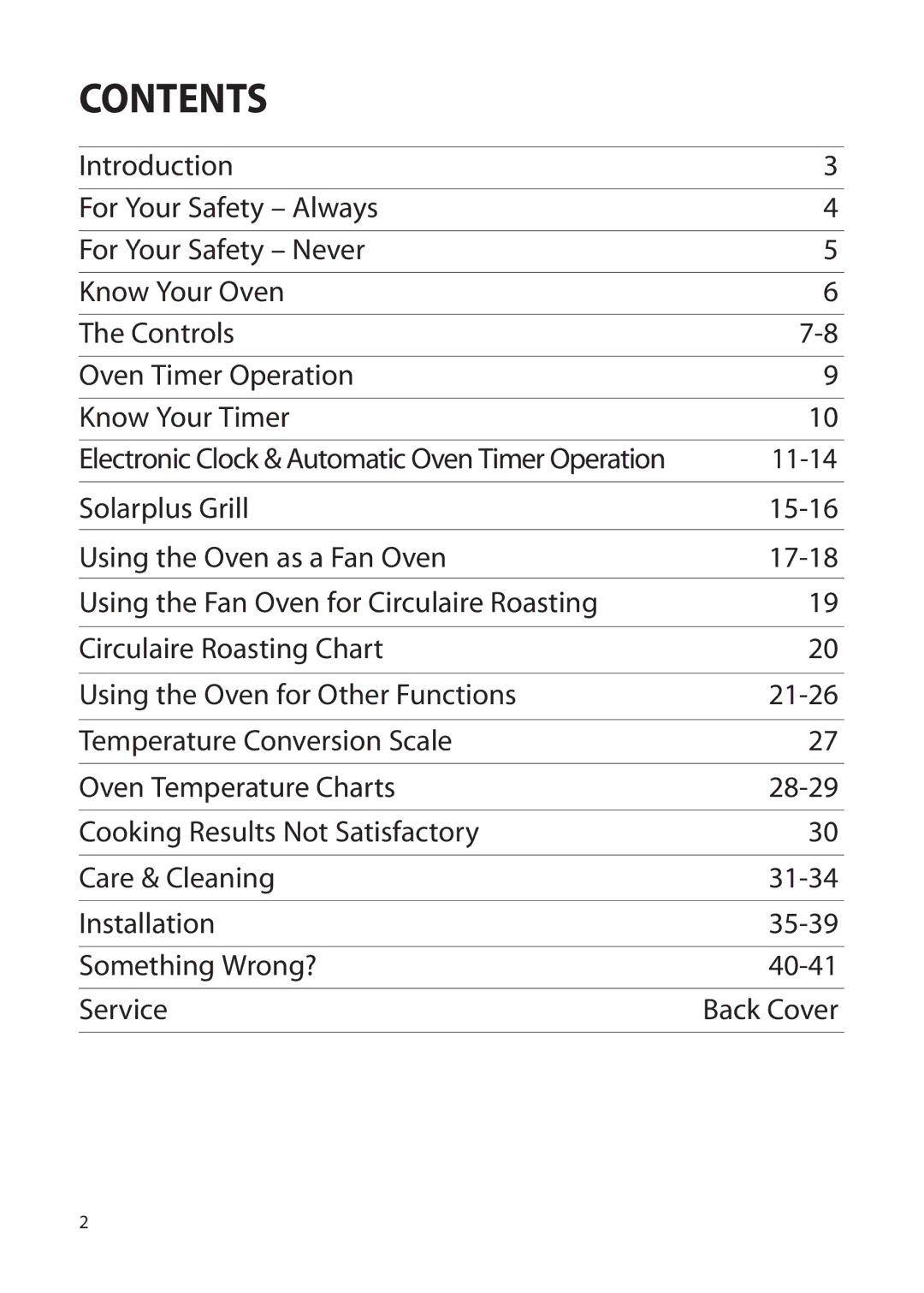 Hotpoint BS72, BS62 manual Contents 