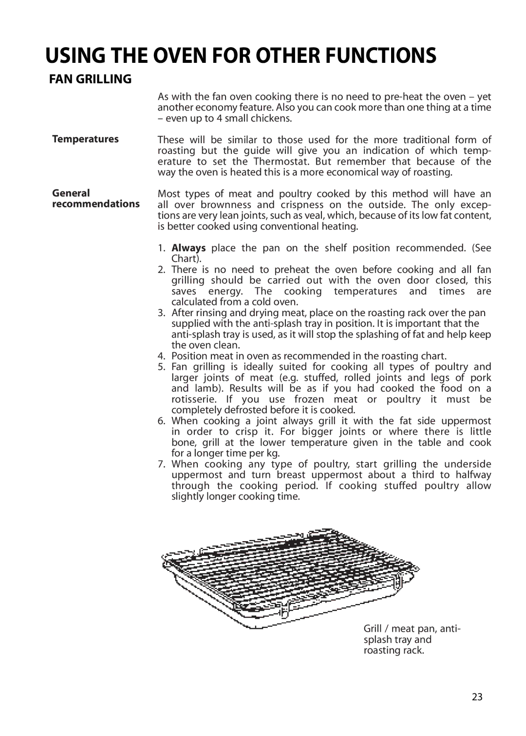 Hotpoint BS62, BS72 manual General recommendations 