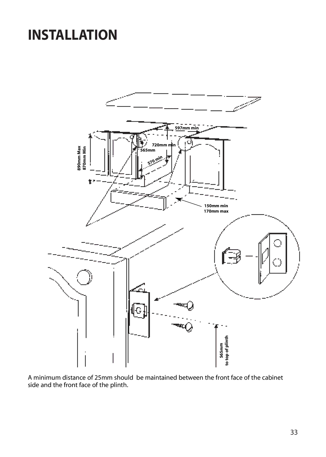 Hotpoint BU62 BU65 manual Top 