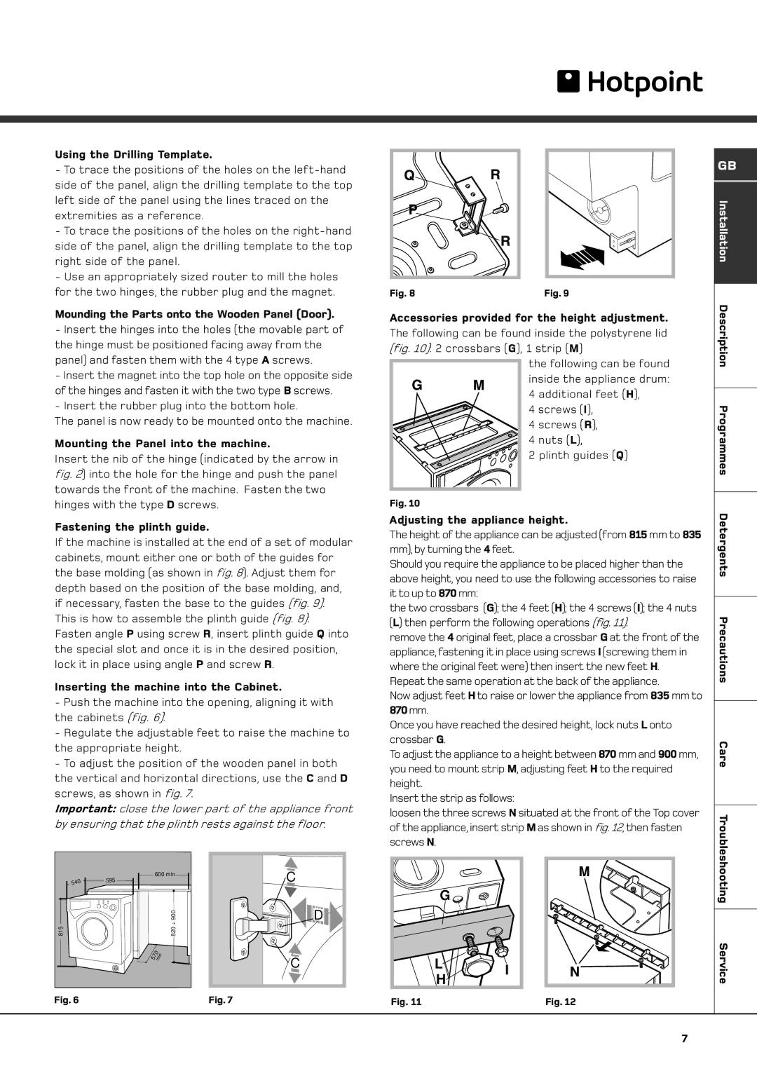 Hotpoint BWD 129 manual Troubleshooting Service 