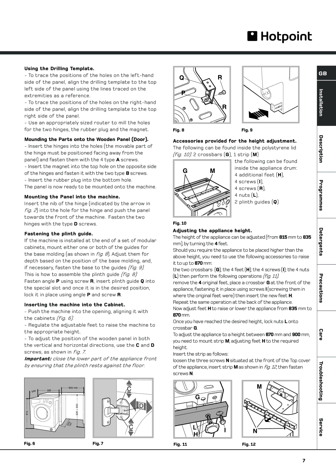 Hotpoint BWM 129 manual Troubleshooting Service 