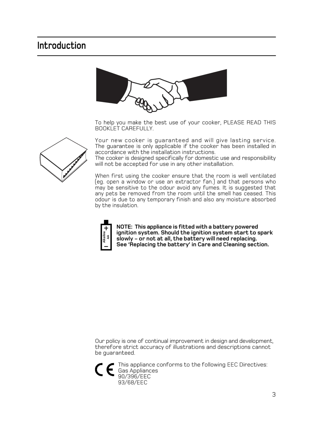 Hotpoint C150 manual Introduction, See ‘Replacing the battery’ in Care and Cleaning section 