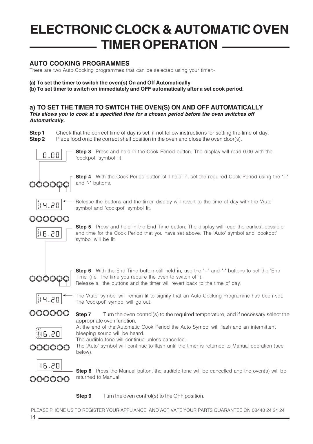 Hotpoint CH60EKWS, CH60 EKS, CH60EKKS installation instructions Auto Cooking Programmes 