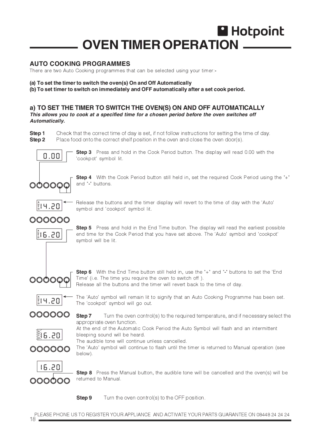 Hotpoint CH60GTCF, CH60GTXF installation instructions Auto Cooking Programmes, OT1 