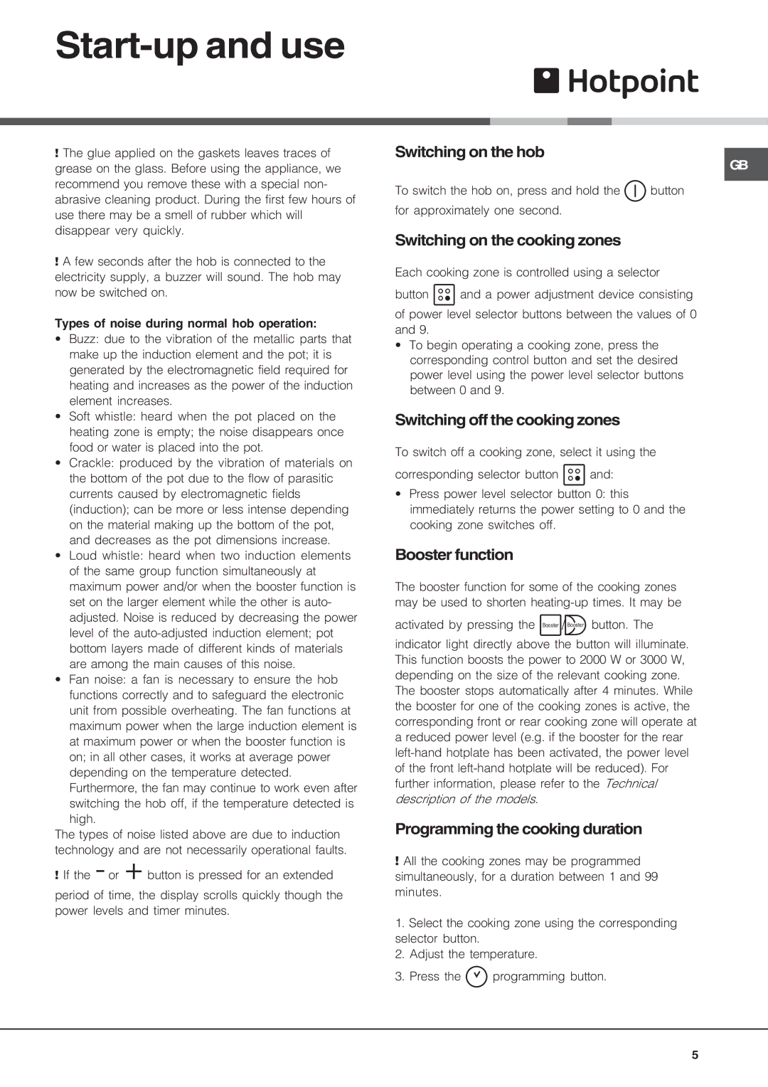 Hotpoint CIO 640 DD Z, CIO 642 DD B, CIO 744 DO B manual Start-up and use 