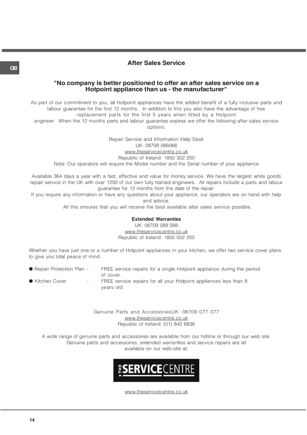 Hotpoint CIO 644 DD Z, CIO 642 DD B operating instructions 