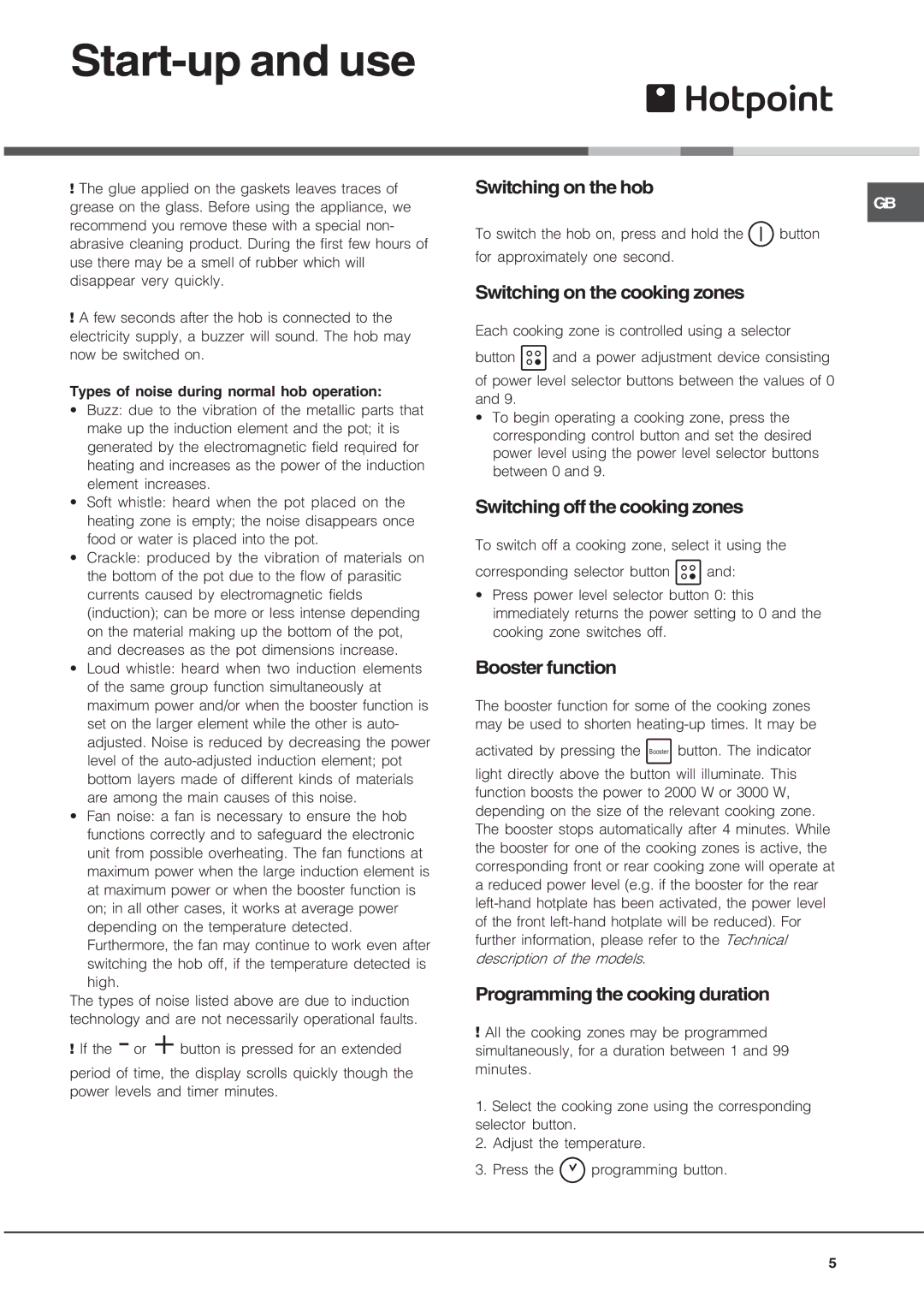 Hotpoint CIO 642 DD B, CIO 644 DD Z operating instructions Start-up and use 