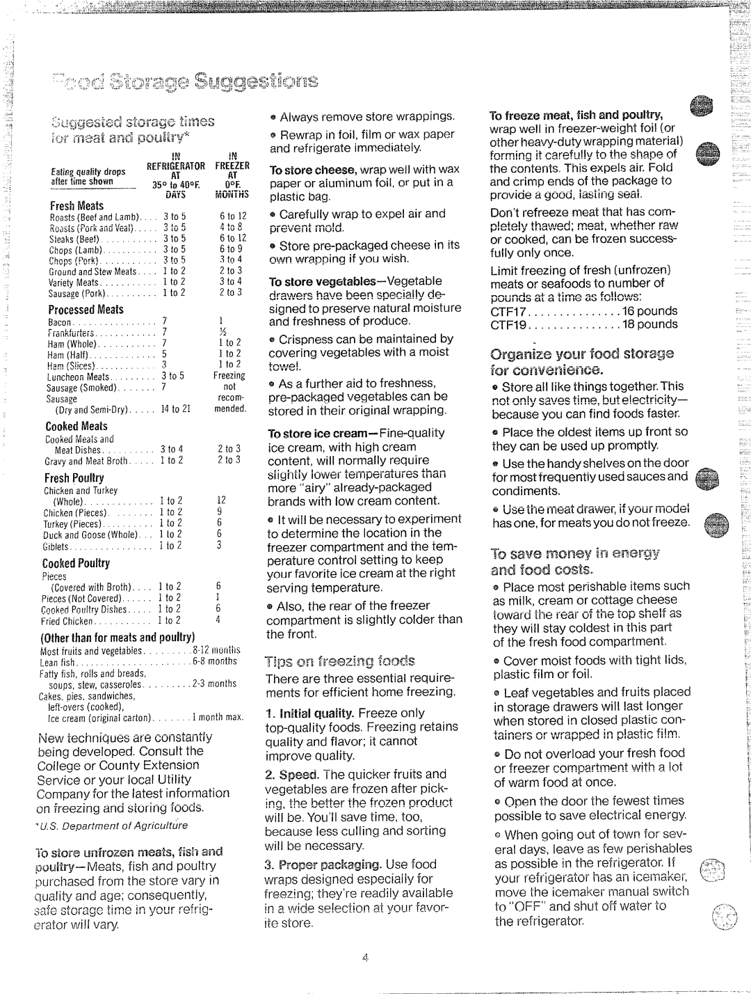 Hotpoint CTF19, CTF17 manual For GQE3ve#li@nce 