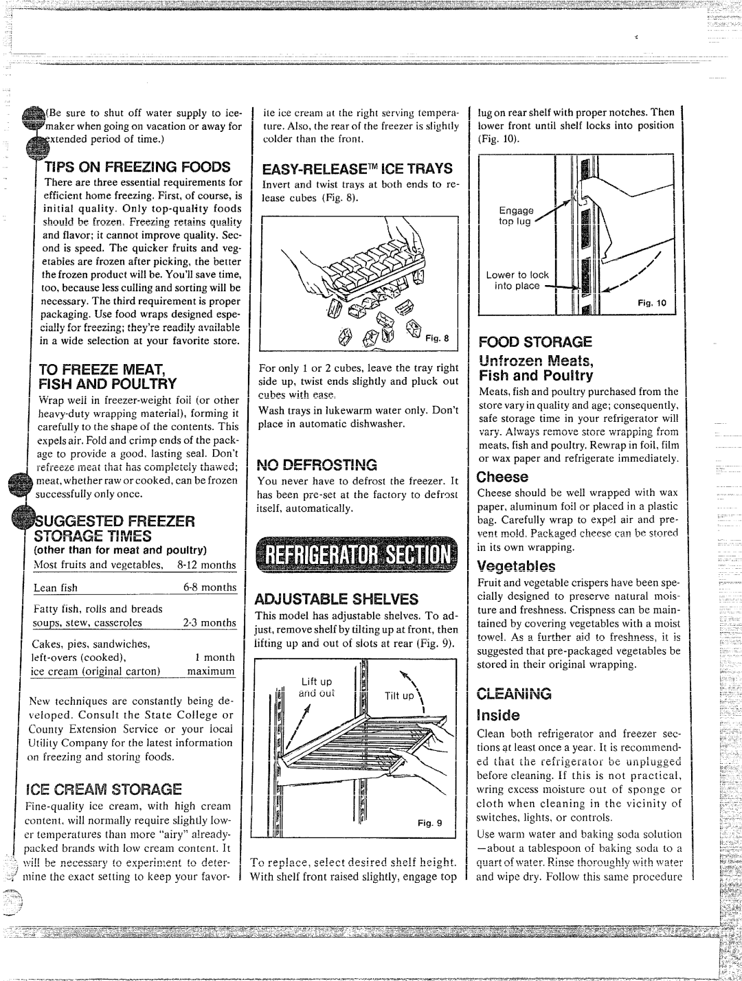 Hotpoint CTF~GC manual Defrosting 