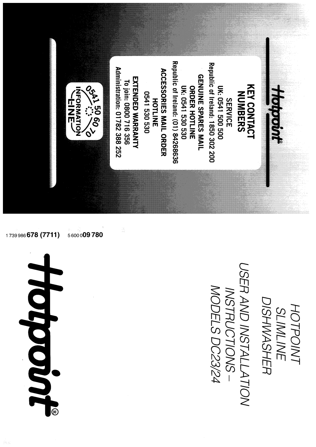 Hotpoint DC23/24 manual 