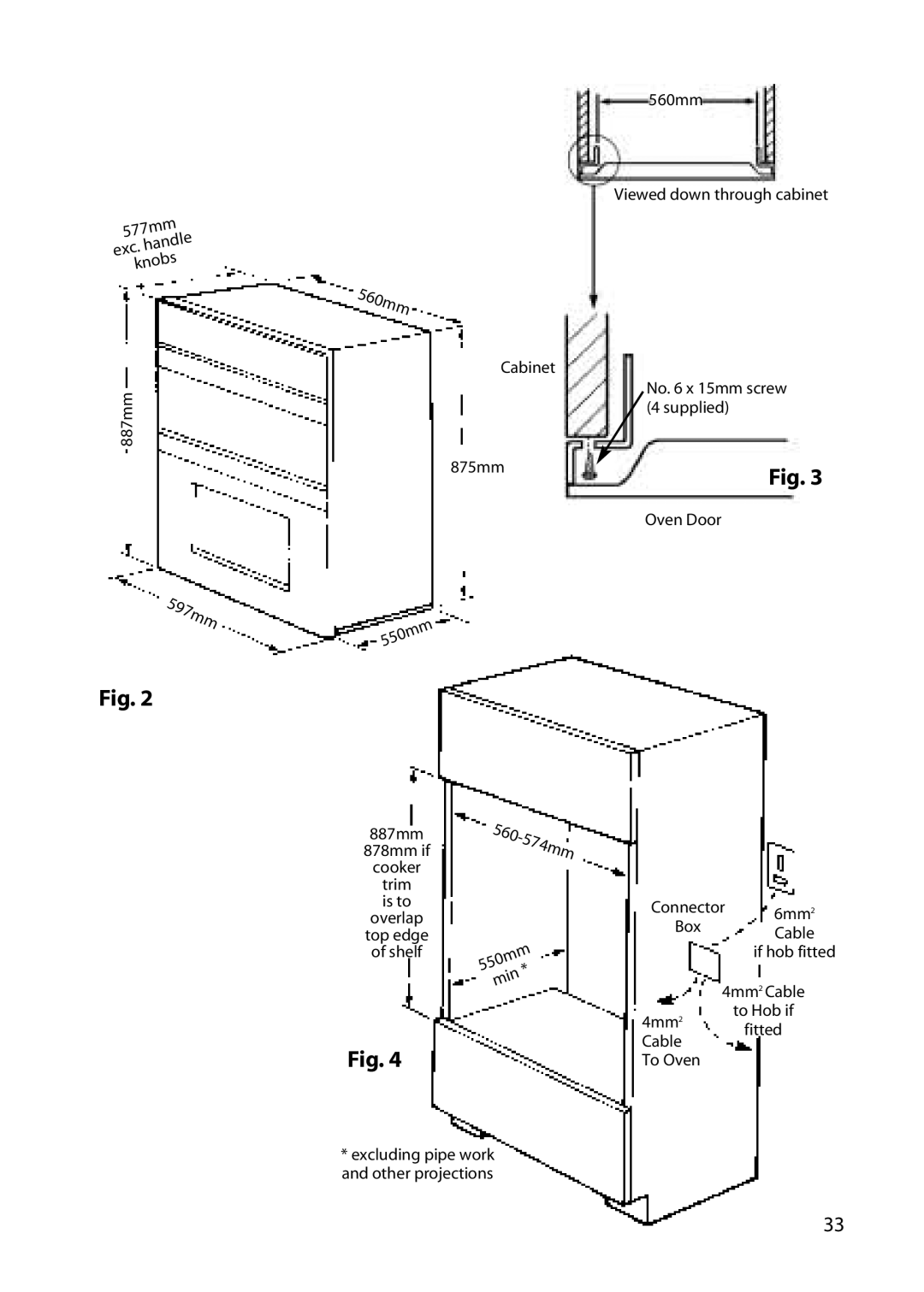 Hotpoint DY46 BD42 BD32 manual 597mm 