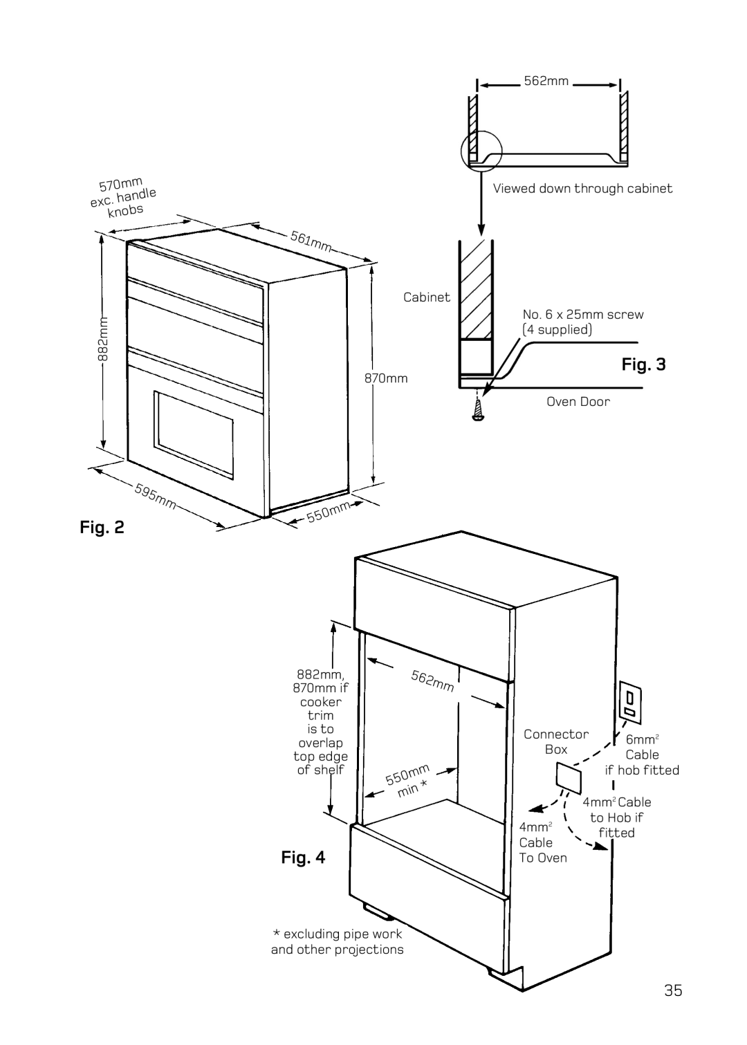 Hotpoint BD42 Mk2, DY46 Mk2, BD32 Mk2 manual 595mm 