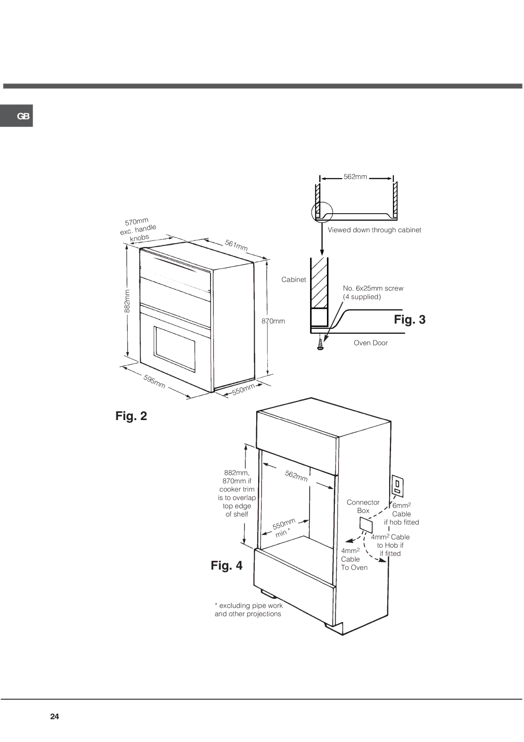 Hotpoint DY46X2, DY46K2, DY46W2, BD32K2, BD32P2, BD42SS2, BD32B2 manual 595mm 