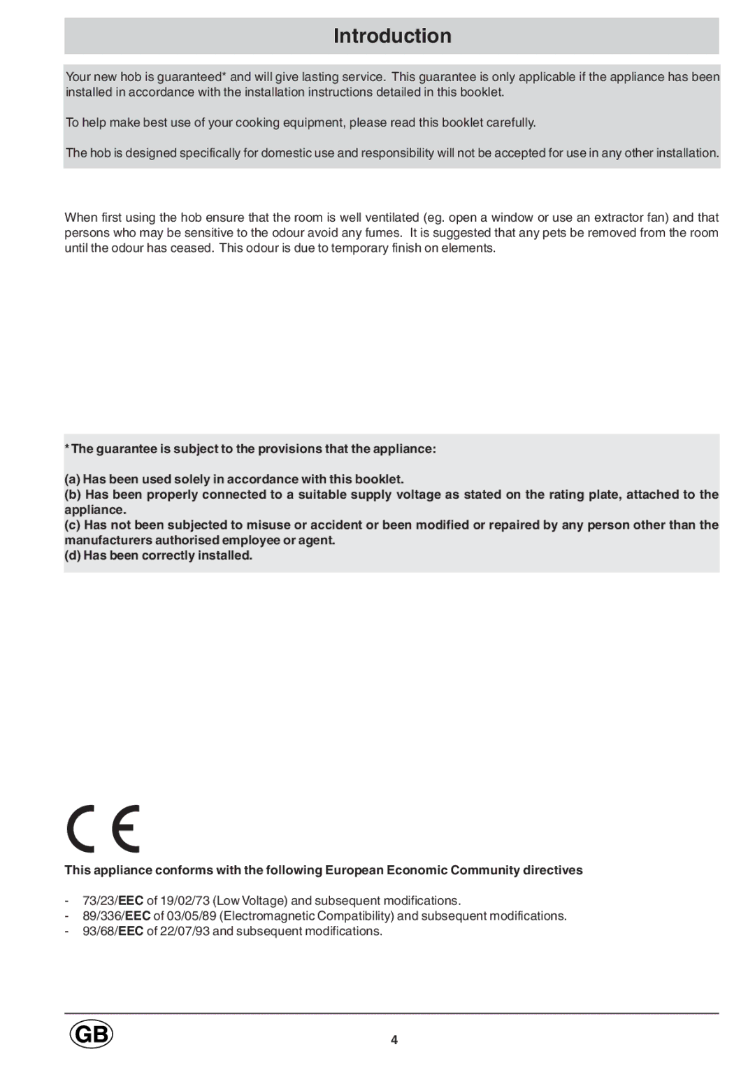 Hotpoint E6002 manual Introduction 