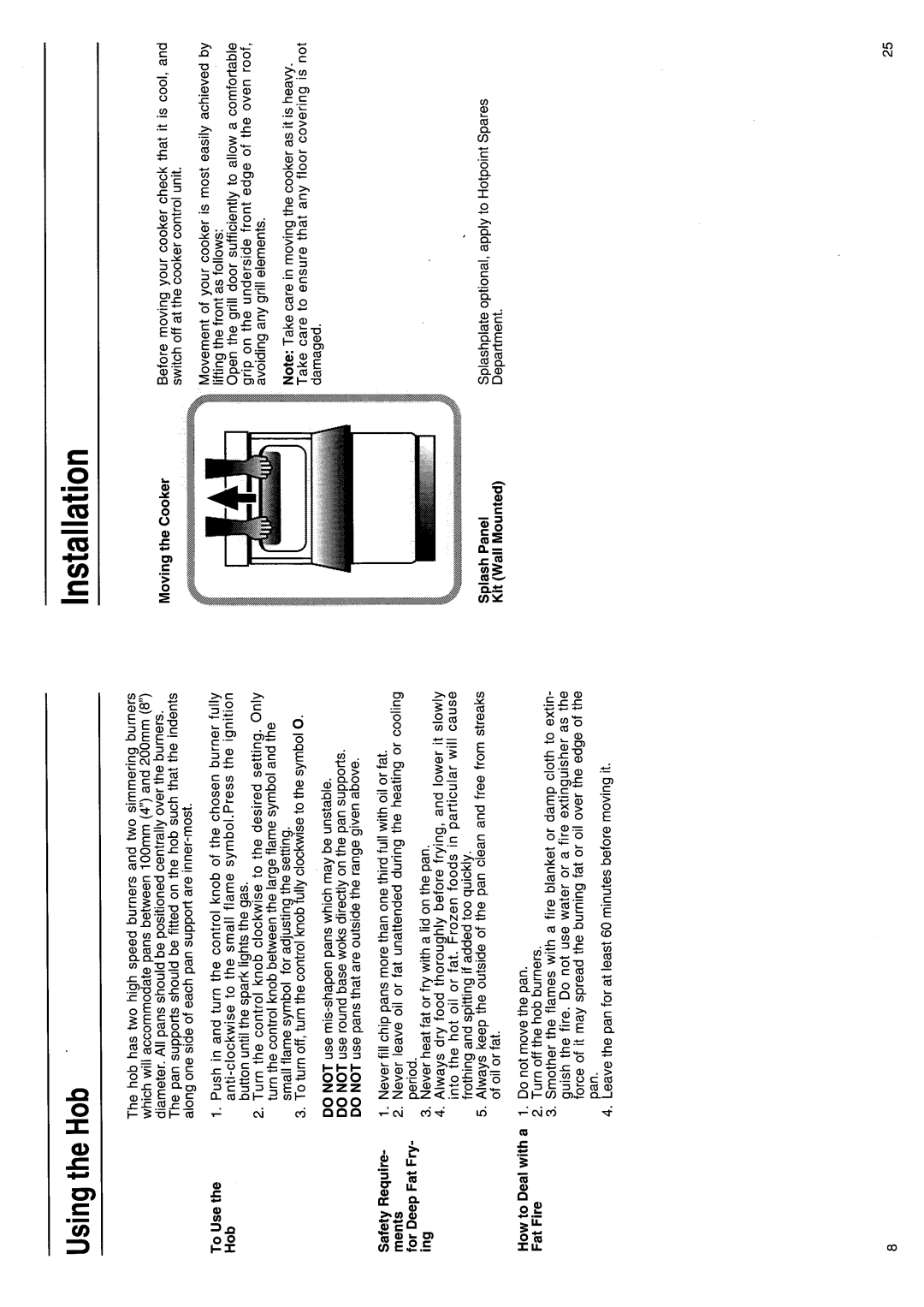 Hotpoint EG22 manual 