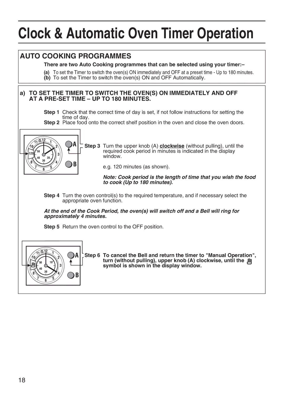 Hotpoint EG95 manual Auto Cooking Programmes 