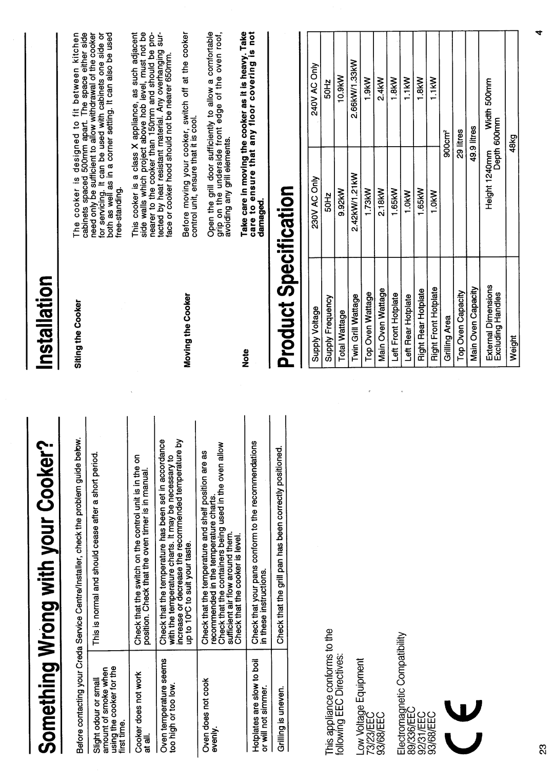 Hotpoint EH31 manual 