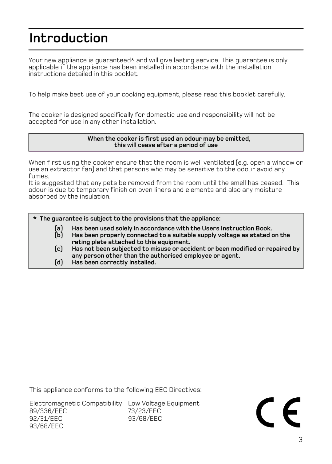 Hotpoint EW84 manual Introduction 