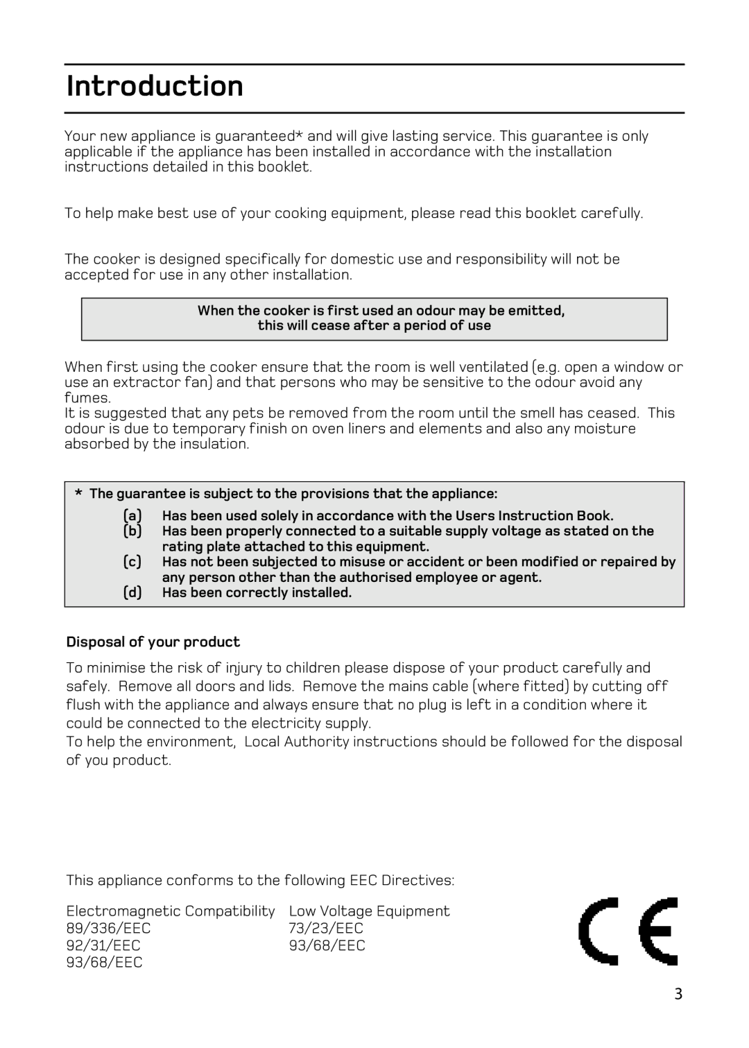 Hotpoint EW76, EW86, EW83, EW73 manual Introduction, Disposal of your product 