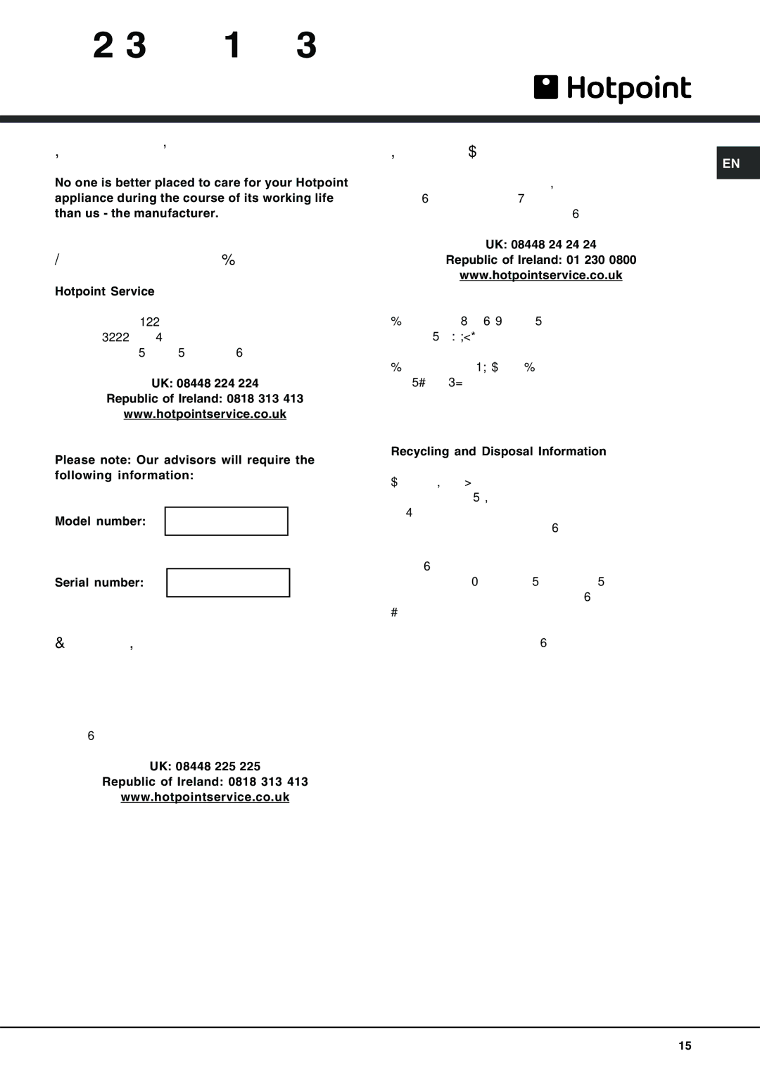 Hotpoint FDPF 481 manual After Sales Service, Essential Contact Information, Parts and Accessories, Appliance Registration 