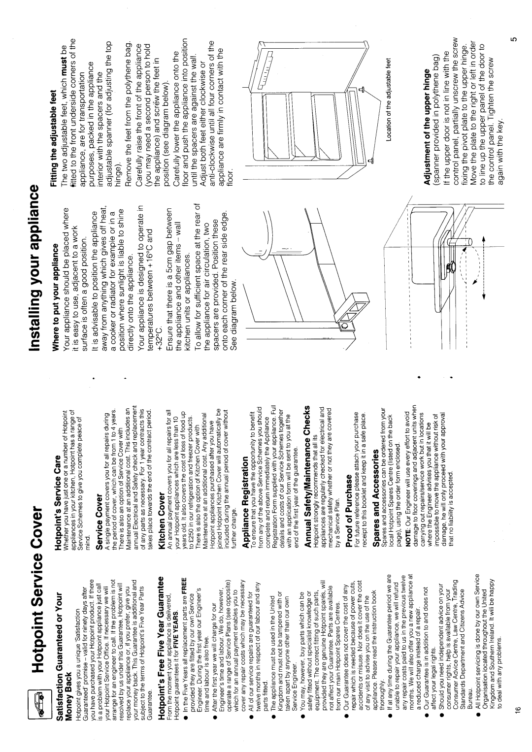 Hotpoint FF40 manual 