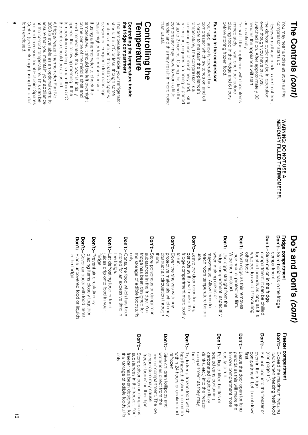 Hotpoint FF40 manual 