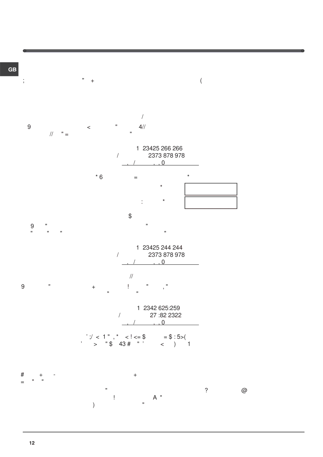 Hotpoint FF4D SB manual After Sales Service 