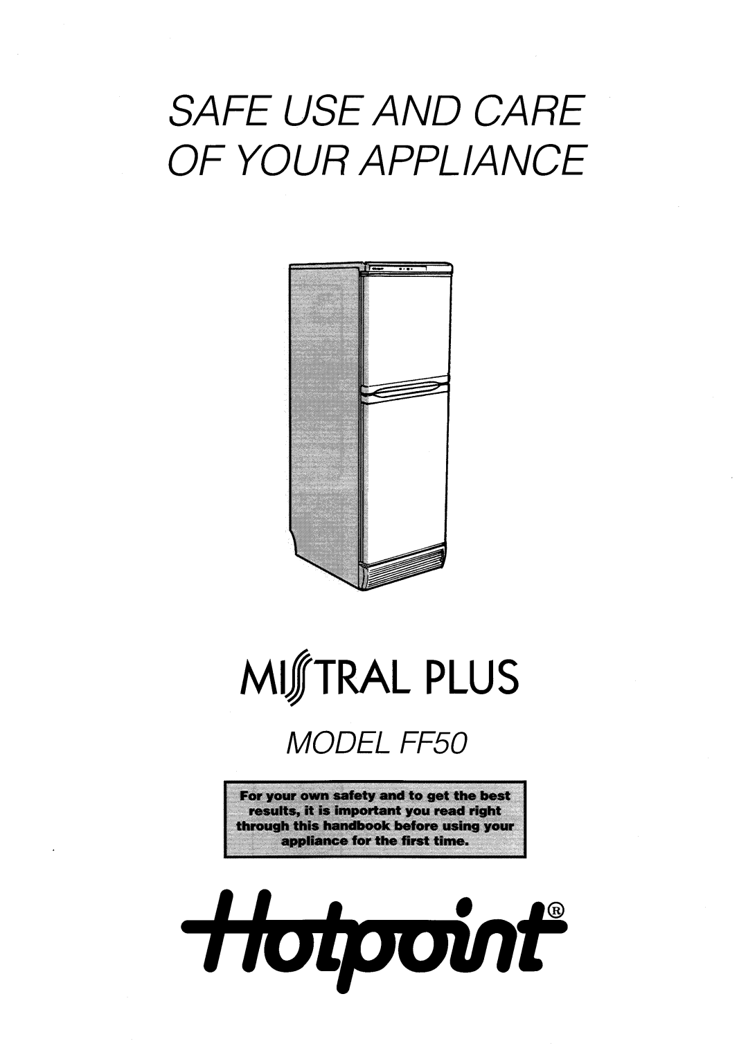 Hotpoint FF50 manual 