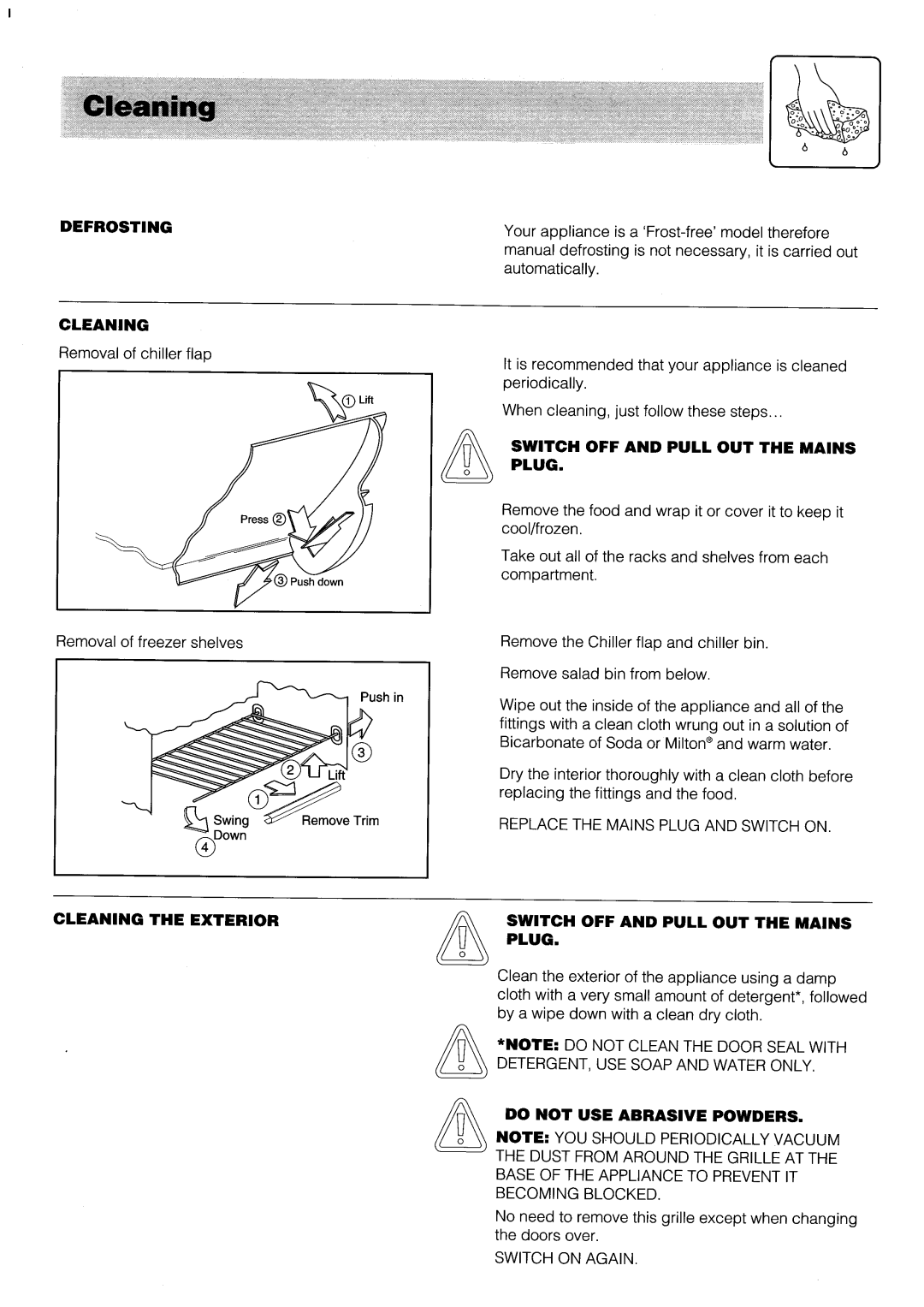 Hotpoint FF50 manual 