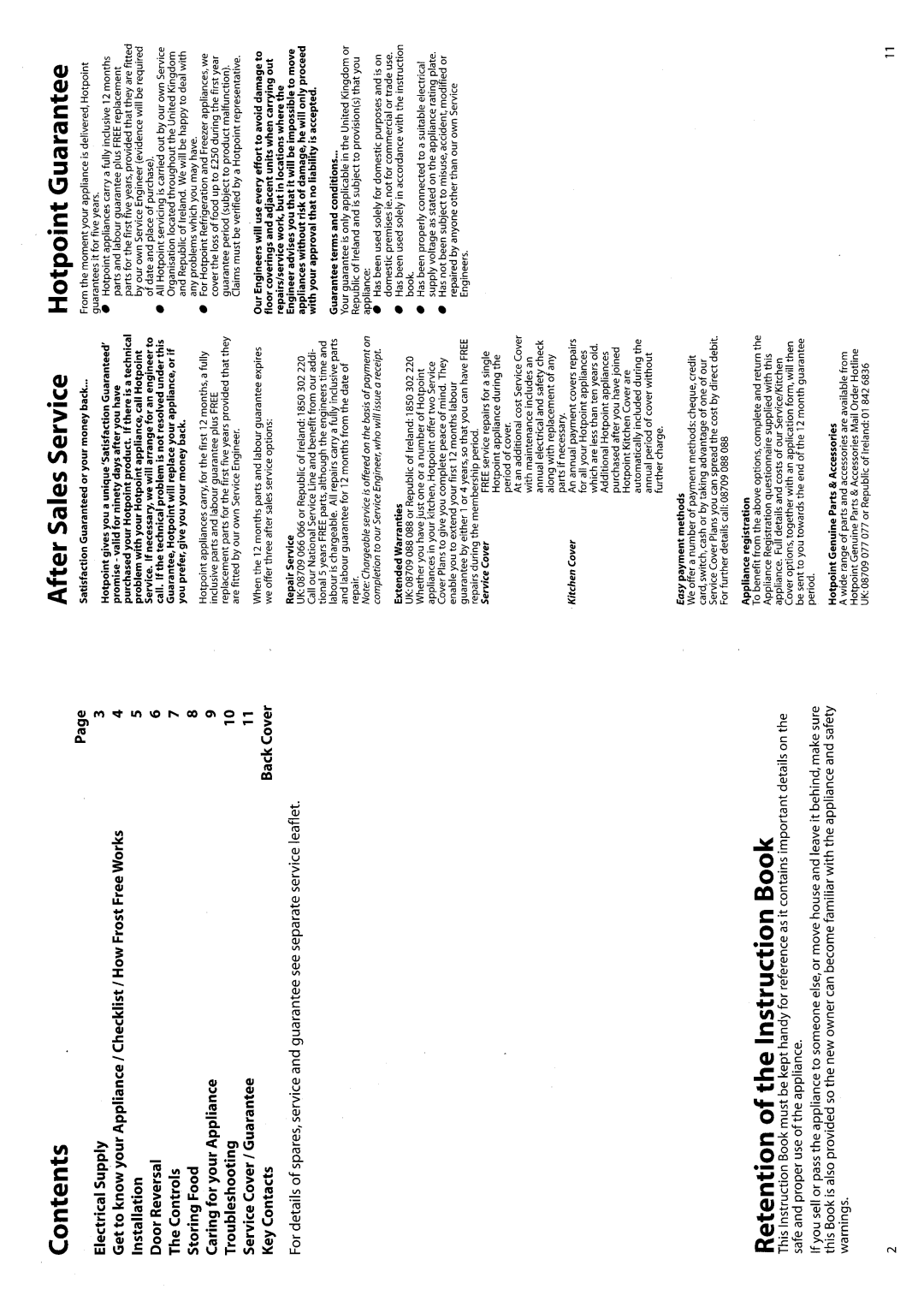 Hotpoint FF65 manual 