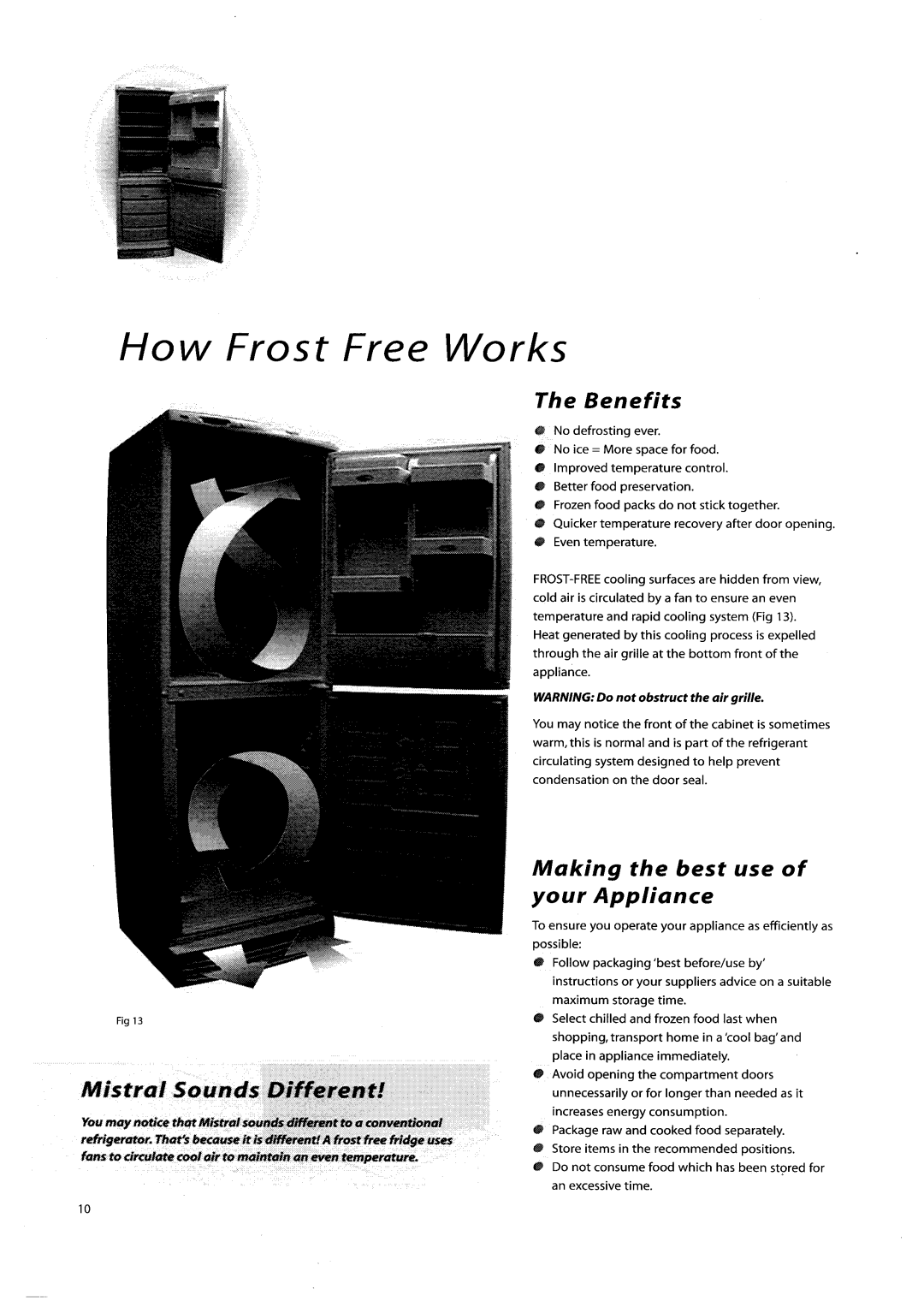 Hotpoint FF71/FF91 manual 