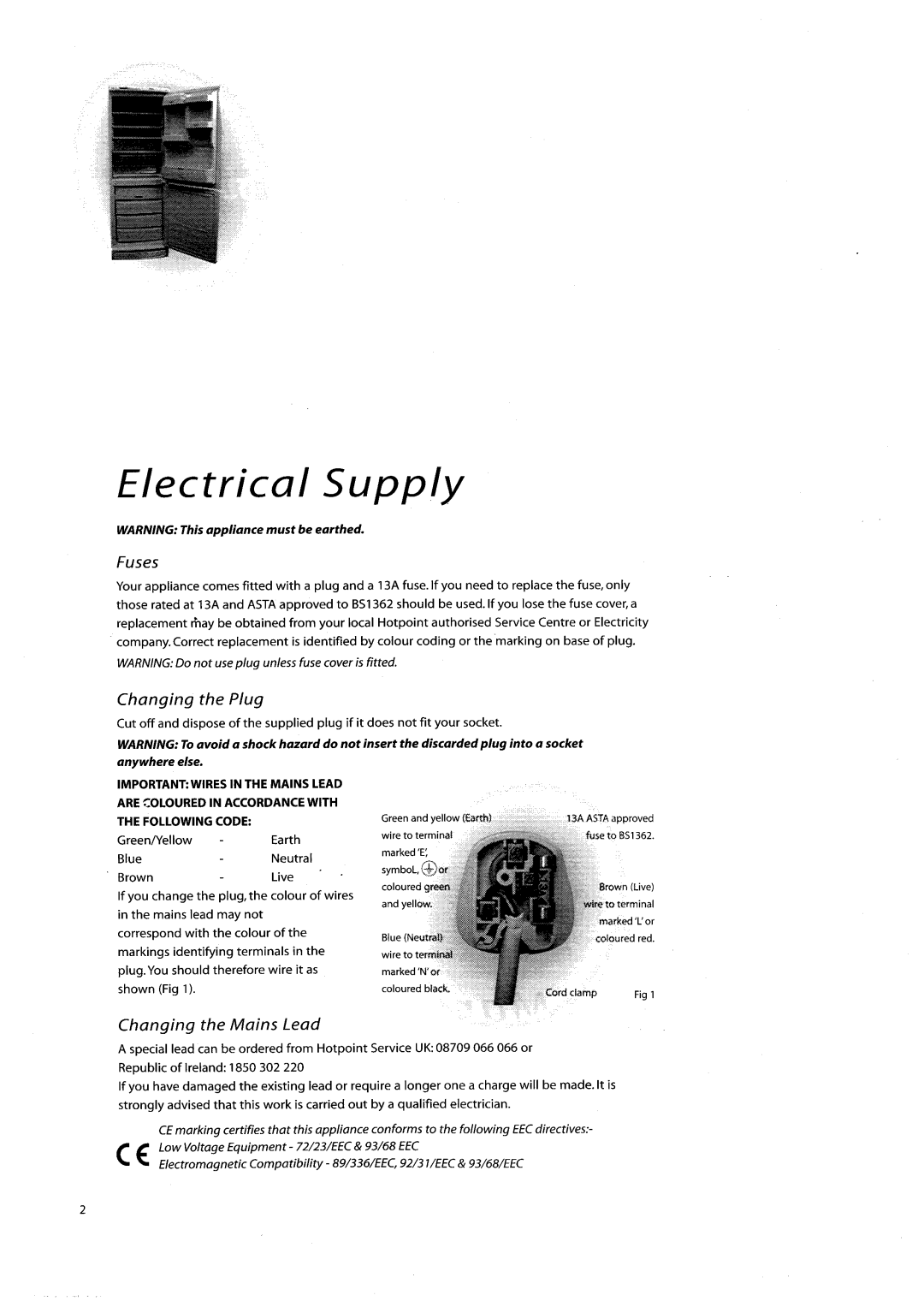 Hotpoint FF71/FF91 manual 