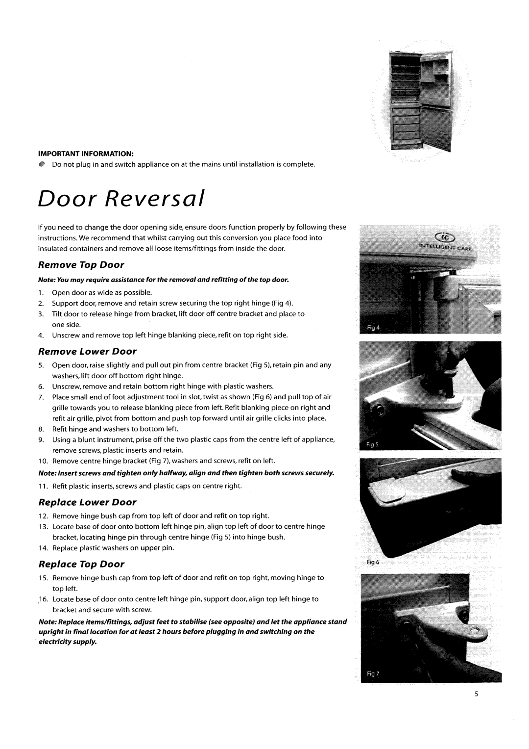 Hotpoint FF71/FF91 manual 