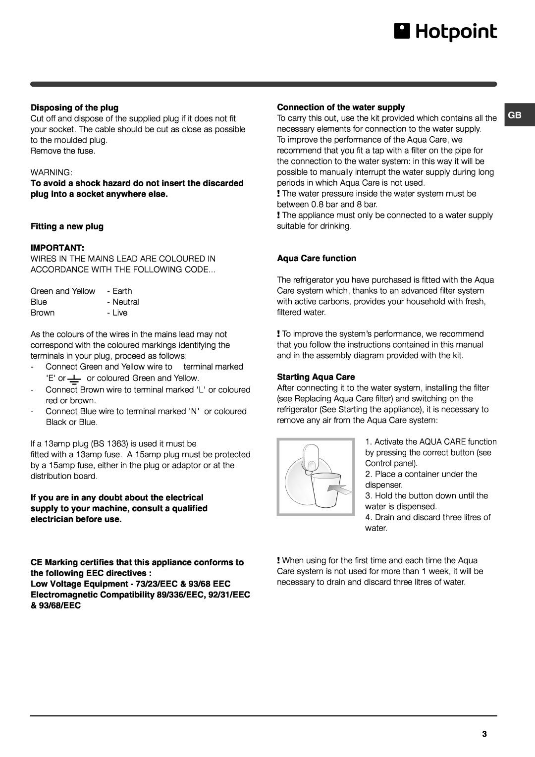 Hotpoint FFQ50P manual Neutral 