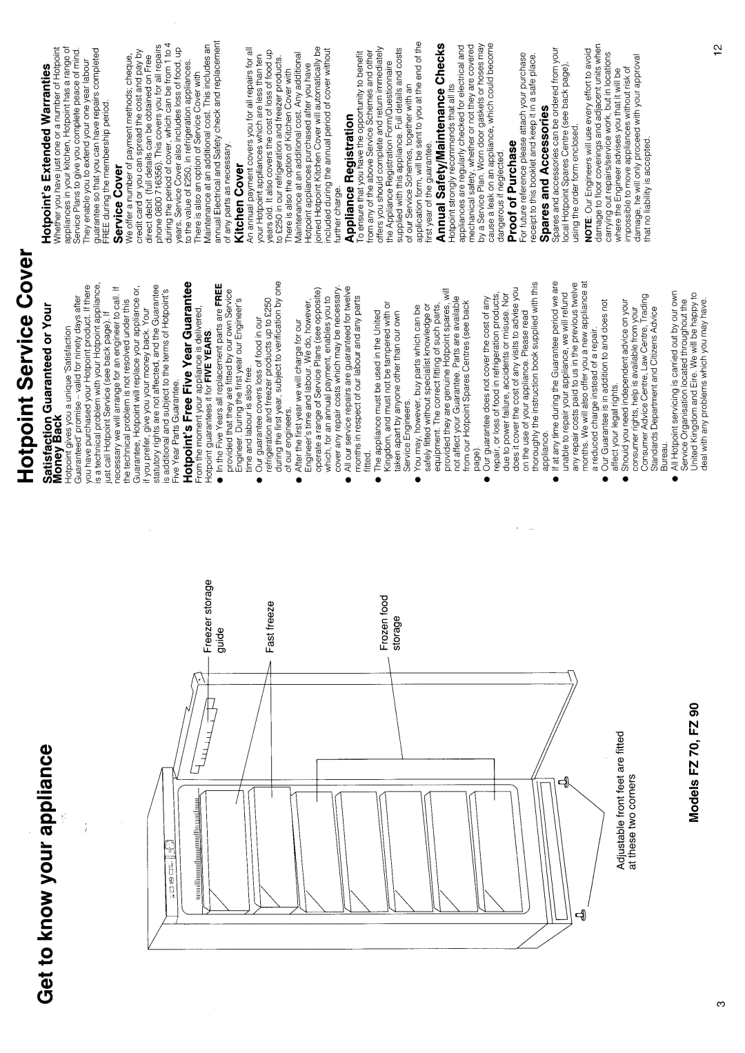 Hotpoint FZ 90 manual 