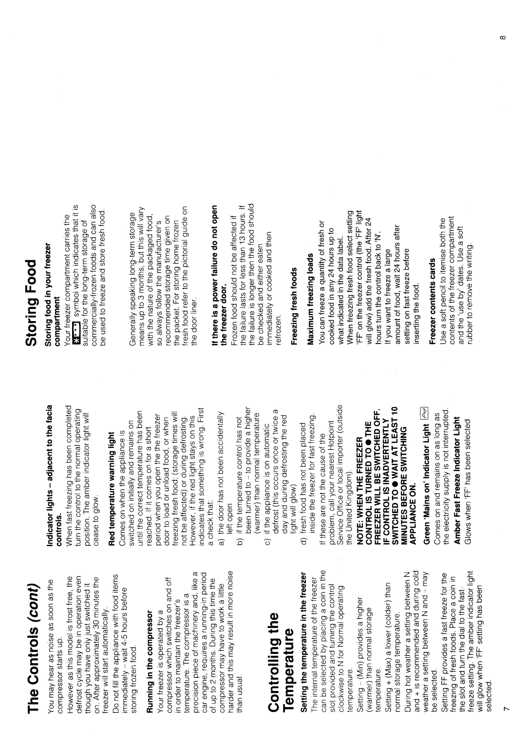 Hotpoint FZ 90 manual 