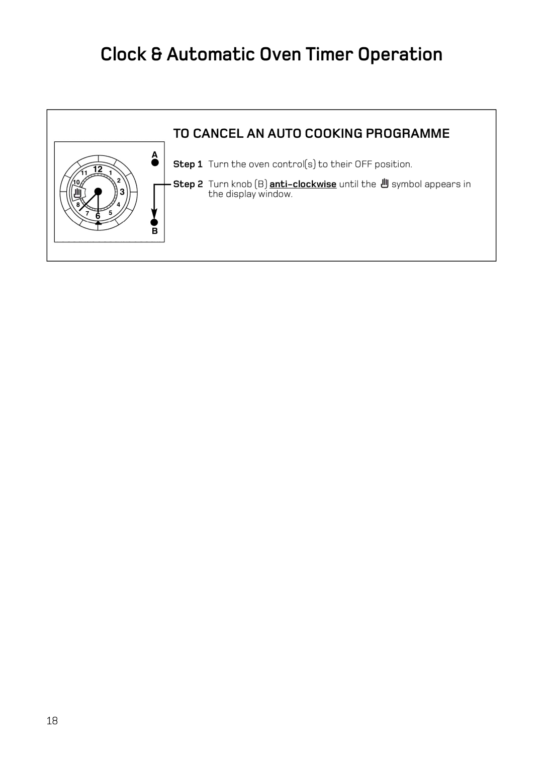 Hotpoint H251EWH manual To Cancel AN Auto Cooking Programme 