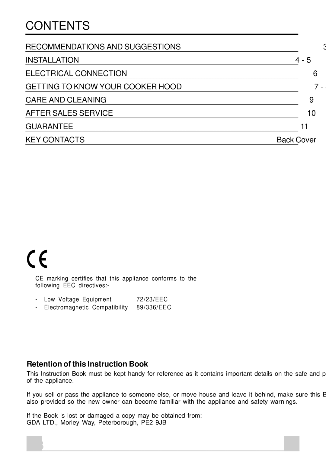 Hotpoint HC9X manual Contents 