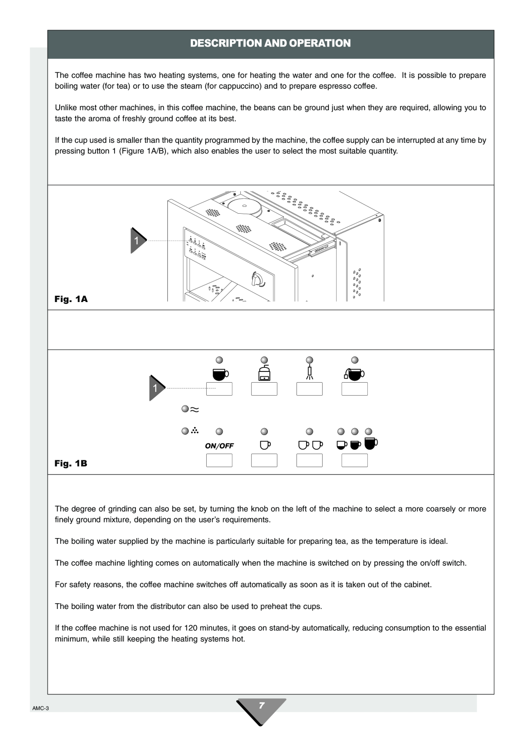 Hotpoint HCM60 manual Description And Operation, A B 