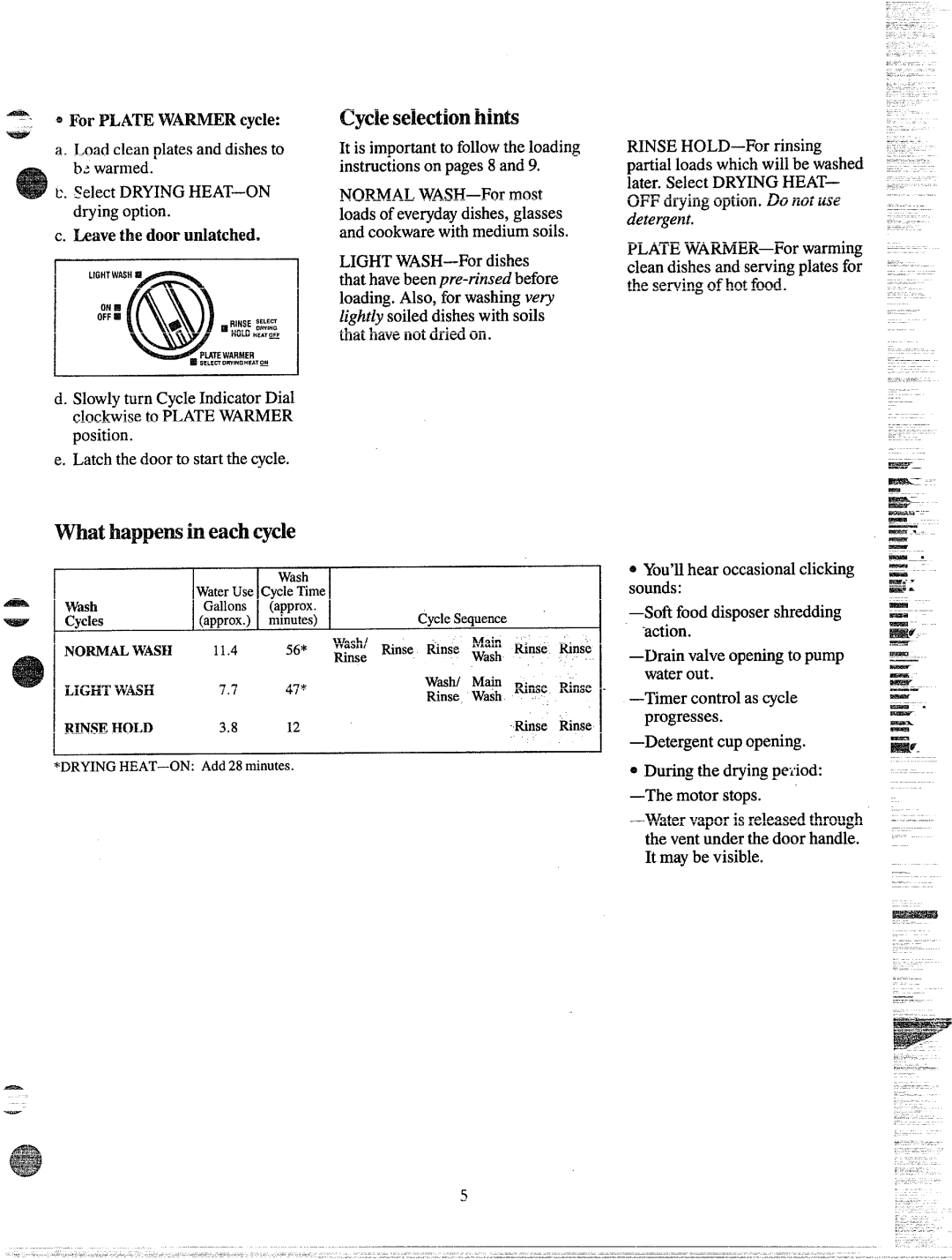 Hotpoint HDA 477, HDA 467, HDA 597 manual Add 28 minutes, ForPLATEWAMER cycle 