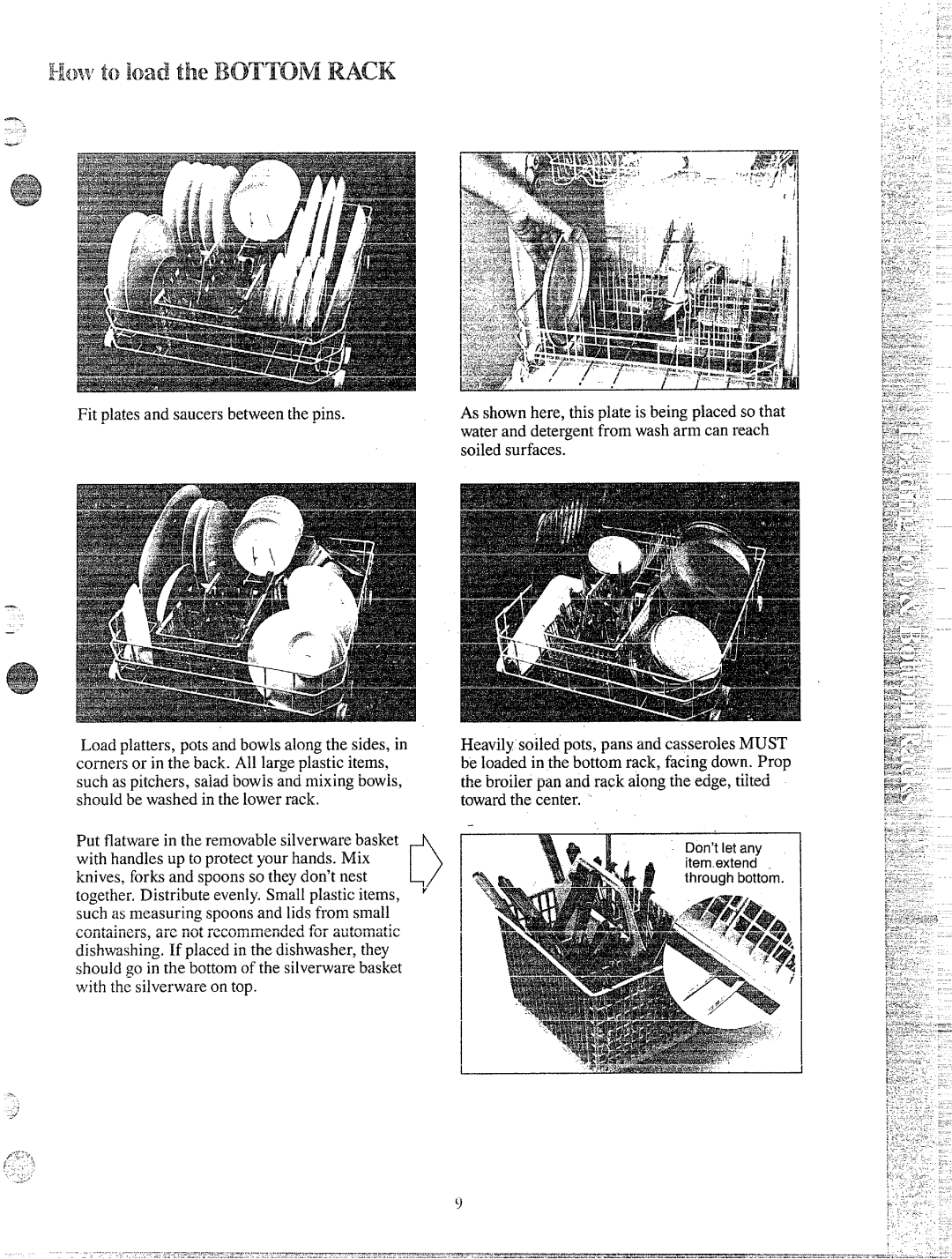 Hotpoint HDA487 manual Don’t let any 