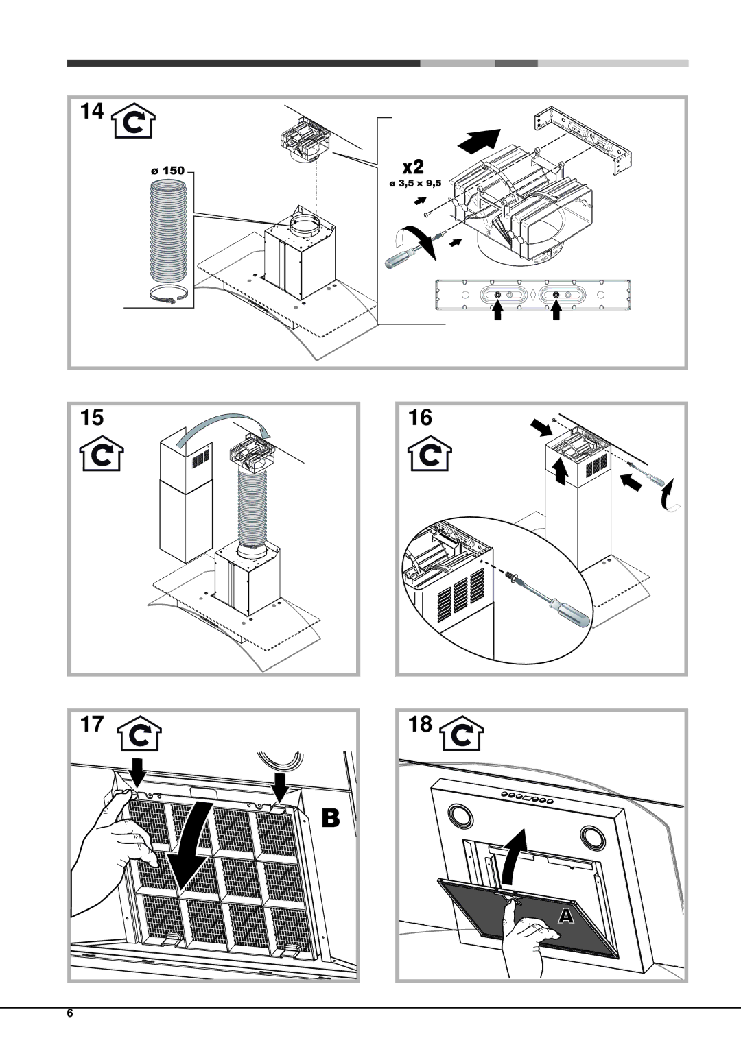 Hotpoint HDA9.5SAB, HDF9.5SAB, HDF7.5SAB, HDF6.5SAB, HDA7.5SAB, HDA6.5SAB manual 150 