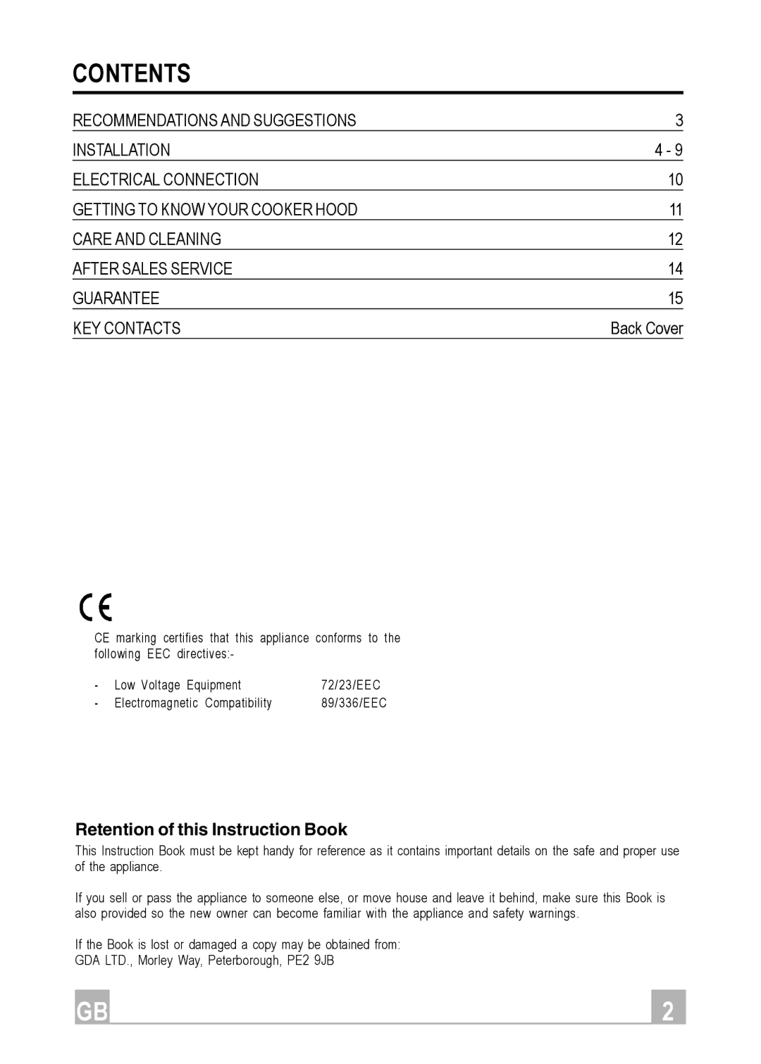 Hotpoint HDI90X manual Contents 