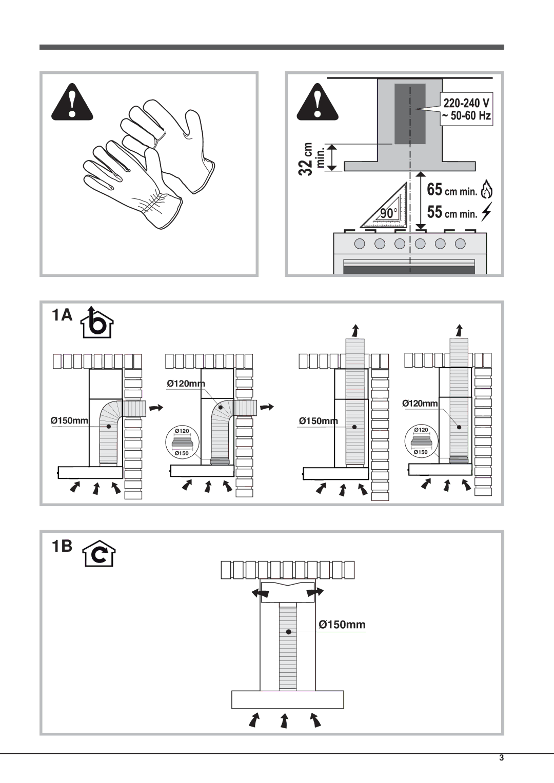 Hotpoint HHB6.7AD manual Ø150mm 