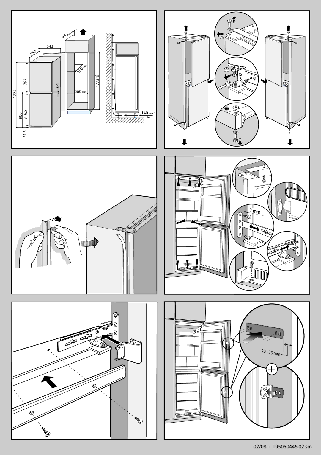 Hotpoint HM315FF manual 20 25 mm 