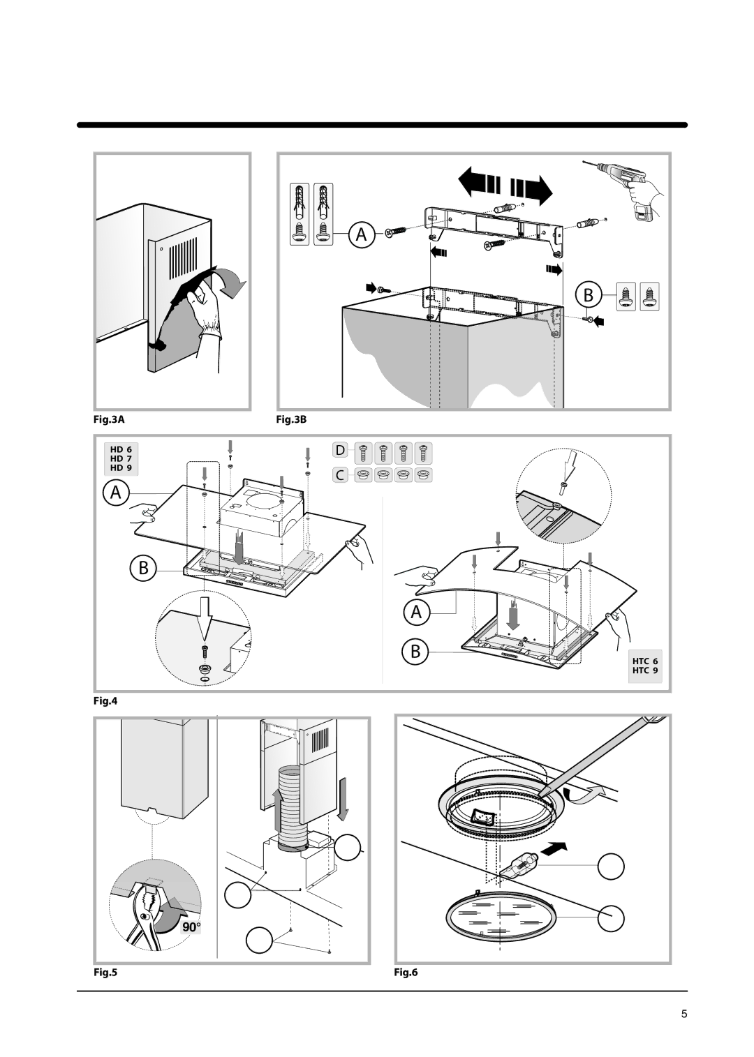 Hotpoint HS 6, HS 9, HS 7, HTC 6, HTC 9, HD 7, HD 6, HD 9 manual Htc 