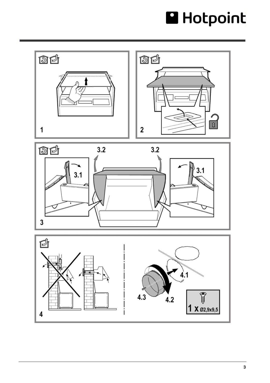 Hotpoint HTN41 manual 